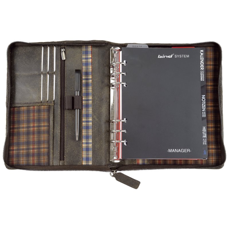 Gebonden bureauagenda model 15503-1, A5-formaat, zonder kalender, bruin.